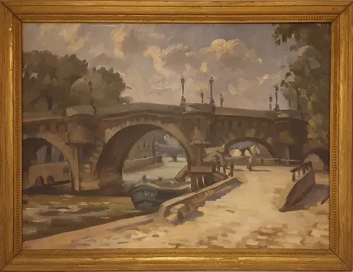 Karl Erich SCHÄFER - Painting - Pont Neuf, Paris