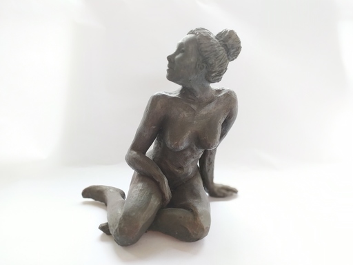 Annie MALARME - Sculpture-Volume - nu féminin assis