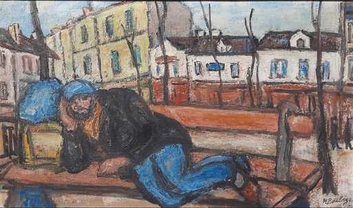 Henri BOULAGE - Gemälde - Place du Tertre