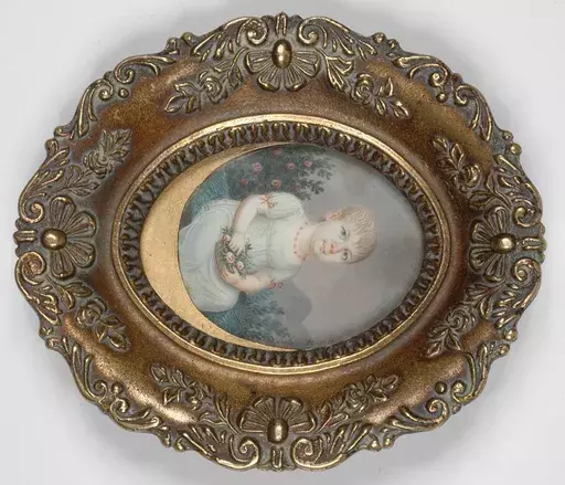 Josef EINSLE - Miniatur - "Portrait of a Little Girl", 1807, Miniature
