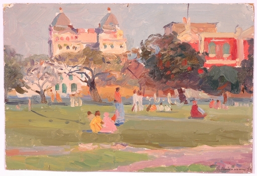 Andrei Ilech POTAPENKO - Gemälde - "Motif of India", Oil Painting, 1953