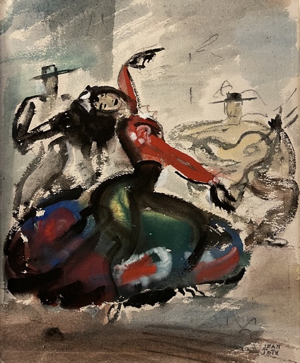 Jean TOTH - Drawing-Watercolor - Danseuse de Flamenco