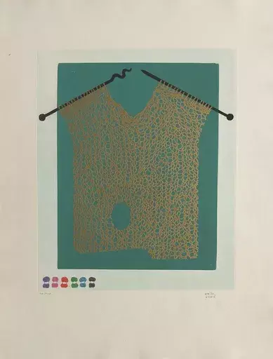 Haïm KERN - Estampe-Multiple - Le tricot