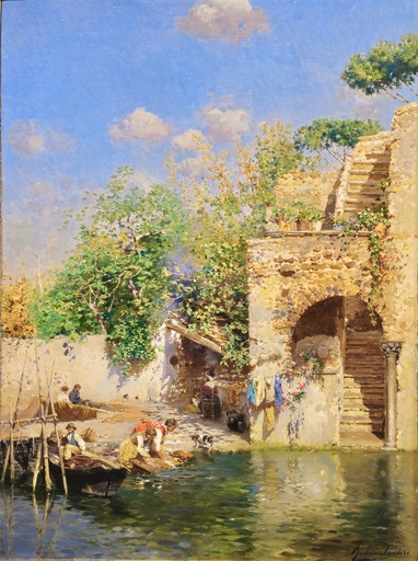 Rubens SANTORO - Pintura - Lavandaie