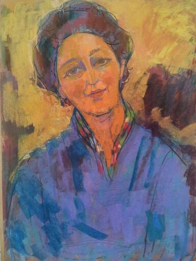 Sigmund LANDAU - Dessin-Aquarelle - Portrait of a Woman