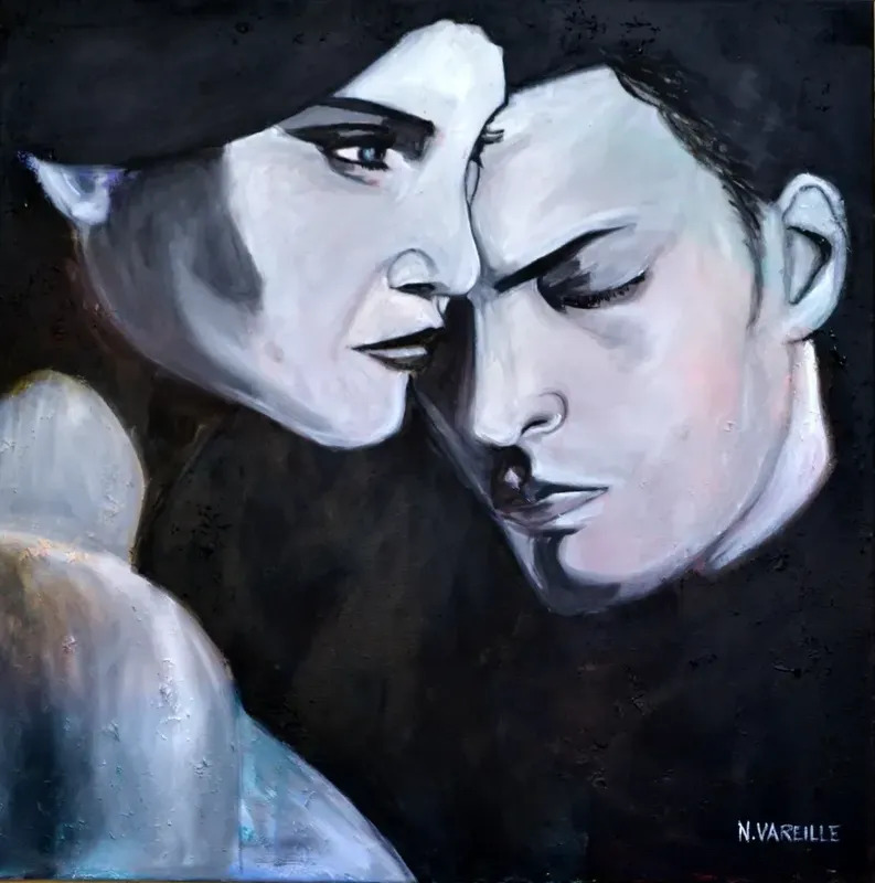 Couple En Noir Et Blanc By Nathalie Vareille Sorbac Buy Art Online Artprice