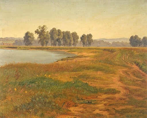 Gustav Friedrich PAPPERITZ - Painting - Seenlandschaft