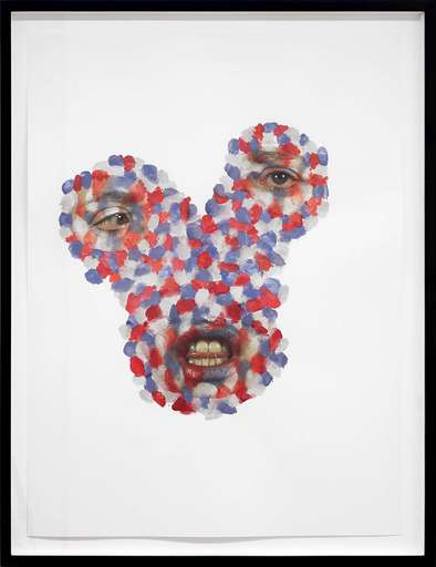 Tony OURSLER - Drawing-Watercolor - Blem