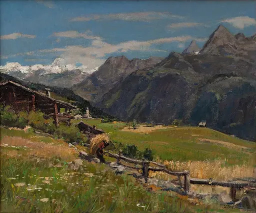 Carlo MUSSO - Painting - Lavoro nei campi