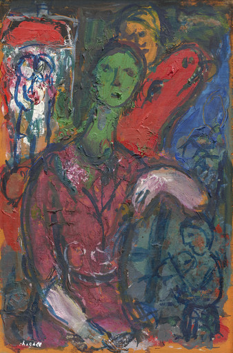 Marc CHAGALL - Gemälde - Portrait de Vava