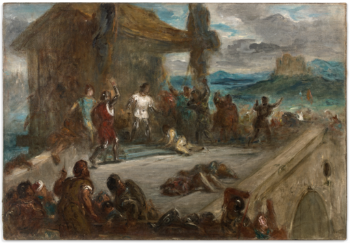 Eugène DELACROIX - Painting - L'Assassinat de Jean Sans Peur