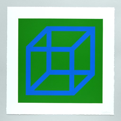 Sol LEWITT - Print-Multiple - Open Cube in Color on Color Plate 12