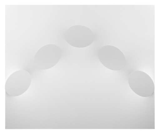 Turi SIMETI - Gemälde - 5 ovali bianchi