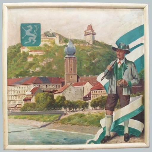 Josef BRUNNER - Gemälde -  "Graz in Austria", Oil Painting, 1930's