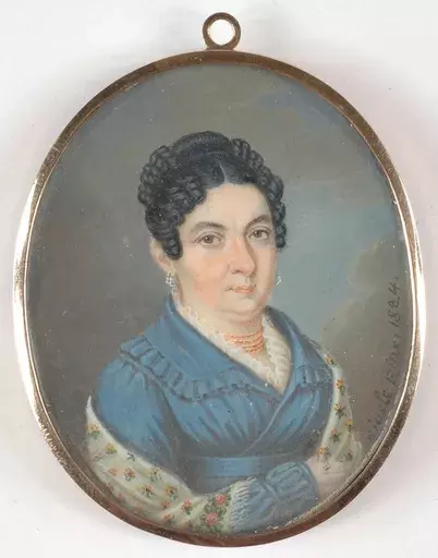Josef EINSLE - Miniature - Joseph Bernhard Einsle (1774-1829) "Portrait of a lady" 