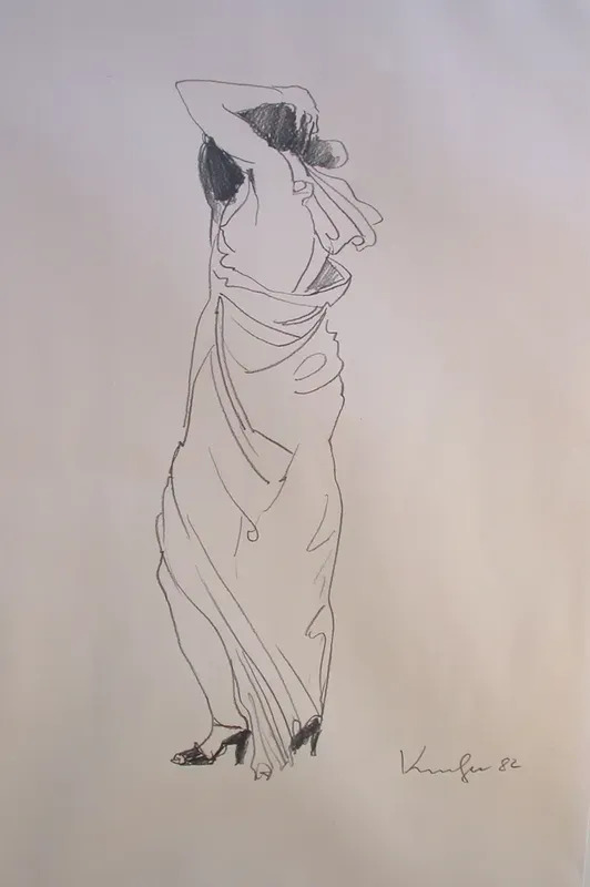 Frau mit langem Kleid | Alfred KORNBERGER | Online Kunstverkauf | artprice