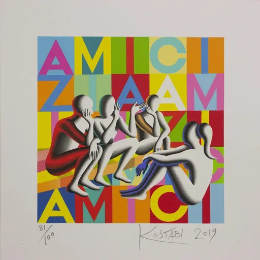 Mark KOSTABI - Print-Multiple - Gossip club