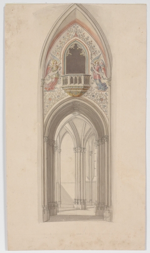 Franz JOBST - 水彩作品 - "Design for Church Portal" by Franz Jobst, 1790's 
