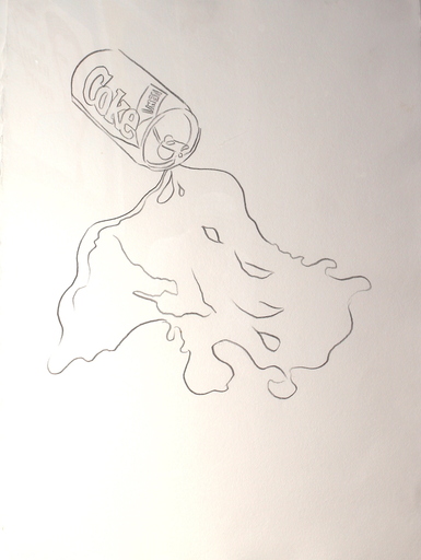 安迪·沃霍尔 - 水彩作品 -  New Coke Drawing