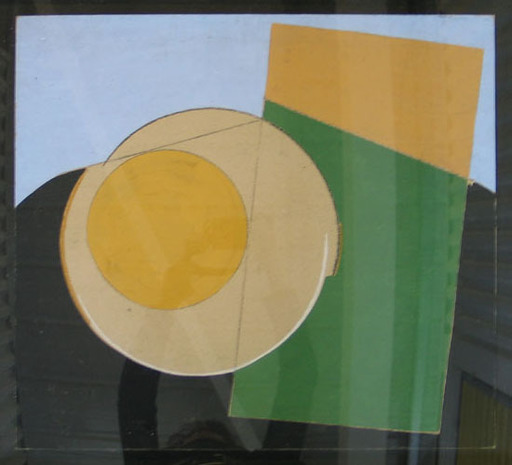 Eduard SCHTEINBERG - Drawing-Watercolor - Composition with Yellow Circle