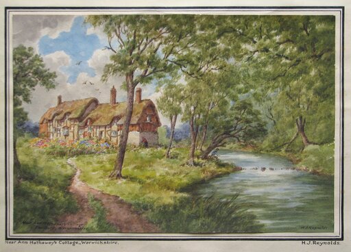 Henry Joseph REYNOLDS - Zeichnung Aquarell - Near Ann Hathaway's Cottage - Shottery, Warwickshire