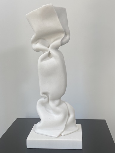 Laurence JENKELL - Skulptur Volumen - Wrapping Marbre Blanc Carrare 