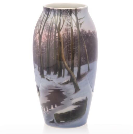 Hugo MEISEL - 陶瓷  - Vase, Bachlauf im Winter