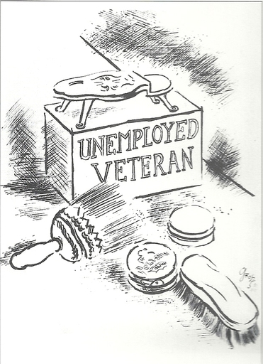 George GROSZ - Zeichnung Aquarell - unemployed veteran