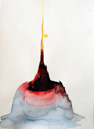 Nutsa ESEBUA - Zeichnung Aquarell - The flame