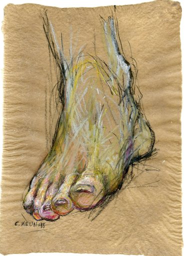 Catherine KEUN - Zeichnung Aquarell - DESSIN CRAYON FUSAIN PASTEL SIGNÉ CRAYON HANDSIGNED DRAWING