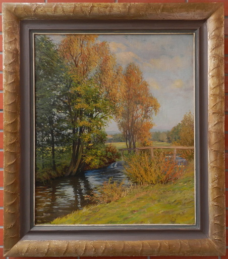 Gustav MALLY - Painting - Autumn landscape