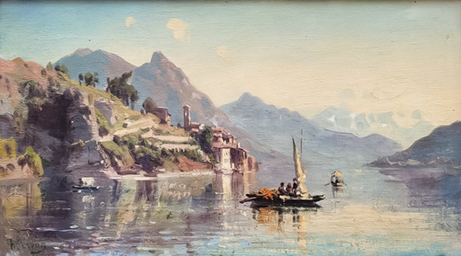Ambrogio PREDA - Pintura - Gandria Lago di Lugano