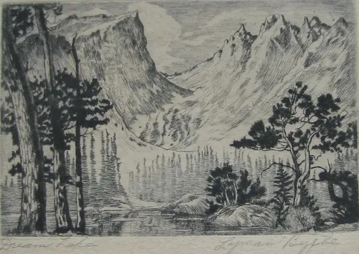 Lyman BYXBE - Grabado - "Dream Lake" 