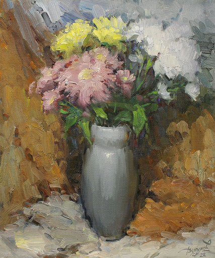 Yuriy DEMIYANOV - Peinture - Winter Bouquet