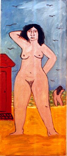 Francisco VIDAL - Peinture - woman on the beach