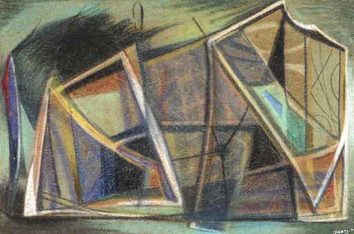 Henri GOETZ - Dessin-Aquarelle - Composition, 1948