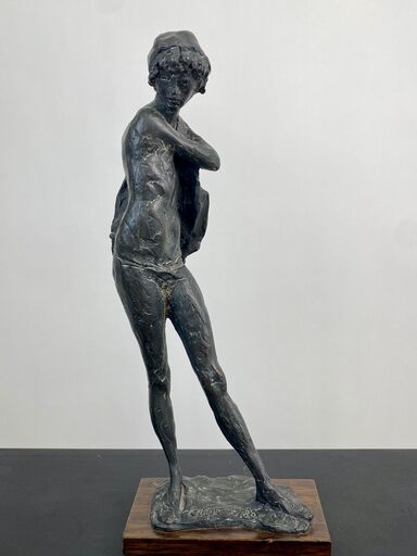 Augusto MURER - Sculpture-Volume - Ragazzo con drappo di Augusto Murer