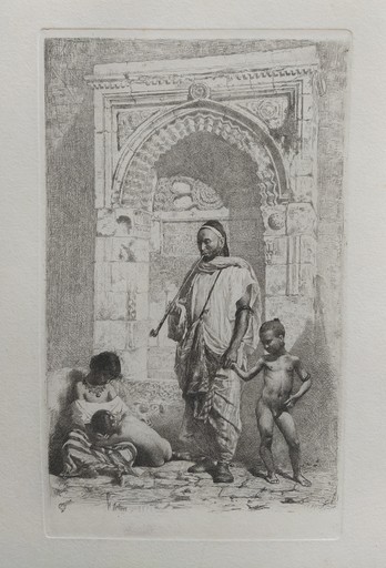 Mariano FORTUNY Y MARSAL - Stampa-Multiplo - Famille Marocaine